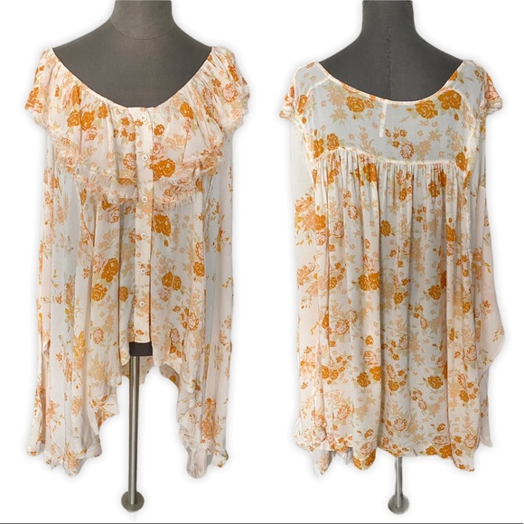 Free People Lorretta Printed Tunic XS NWOT - Picture 2 of 9